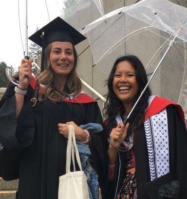 POLI graduates Justine and SArah-Mei